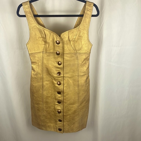 NWT Free People Goldie Mini Leather Dress - Picture 4 of 8
